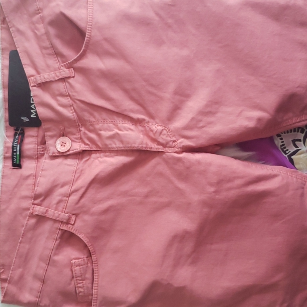 NWT, Salmon Pink Cotton Pants Size Large